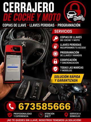 Cerrajero coche y moto bcn