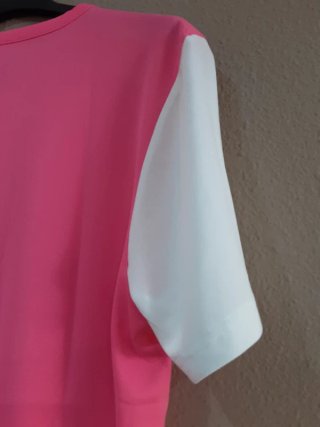 Camiseta Adidas Rosa y Blanca Talla M