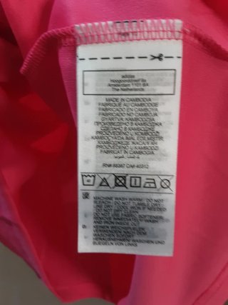 Camiseta Adidas Rosa y Blanca Talla M