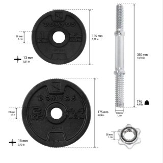 Kit Mancuernas 20kg con Maletín