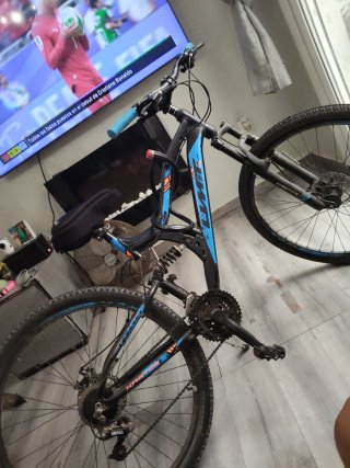 Bici Kratos 5 Doble Suspensión Negra/Azul
