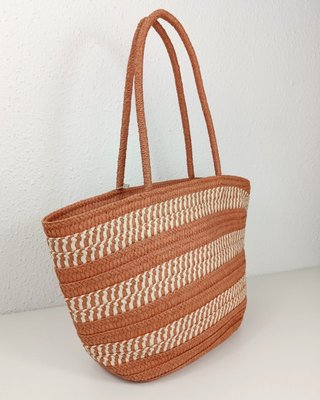 Bolso Tote de Rafia Naranja XL