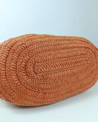 Bolso Tote de Rafia Naranja XL