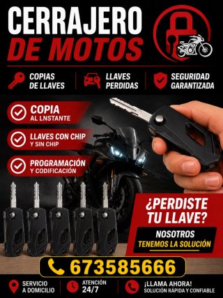 Cerrajero de coche y moto a domicilio