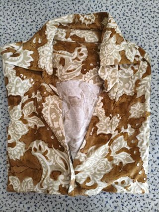 Camisa retro manga corta con nudo