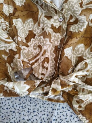 Camisa retro manga corta con nudo