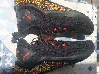 Scarpe Puma Uomo Tg. 42.5 Nere Rosse