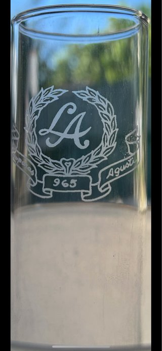 Lámpara Agusti 965 antigua de latón y cristal