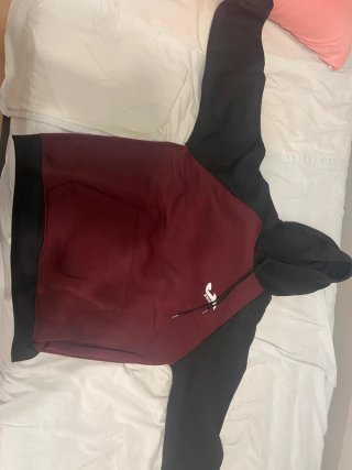 Sudadera burdeos y negra XXL