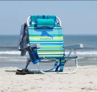 2 Sedie da Spiaggia Tommy Bahama con Pesce Blu e Rosso