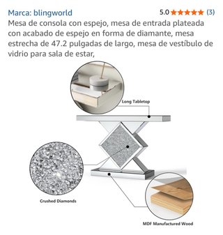 Mesa Consola de espejo NUEVA