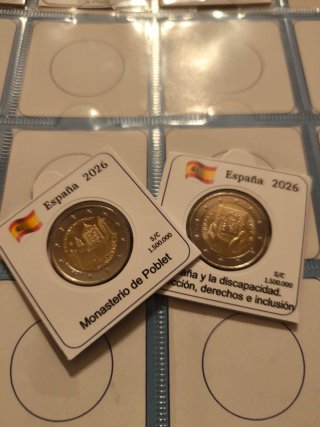 Monedas España 2026: 2€ conmemorativas y plata 60€