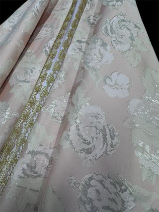 Manto brocado rosa Virgen 70-80cm