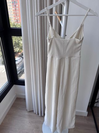 Mono Stradivarius Talla S Beige y Blanco