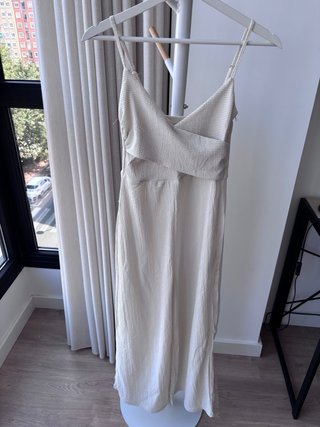 Mono Stradivarius Talla S Beige y Blanco