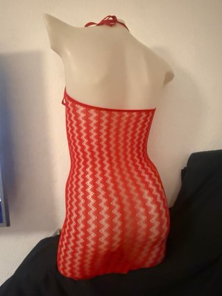 Vestido sexy de malla transparente