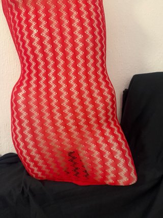 Vestido sexy de malla transparente