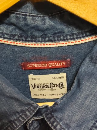Camisa vaquera hombre azul