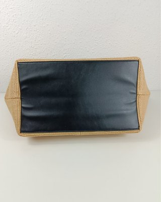 Bolso Tote Rafia Beige y Negro XXL