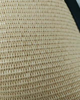Bolso Tote Rafia Beige y Negro XXL