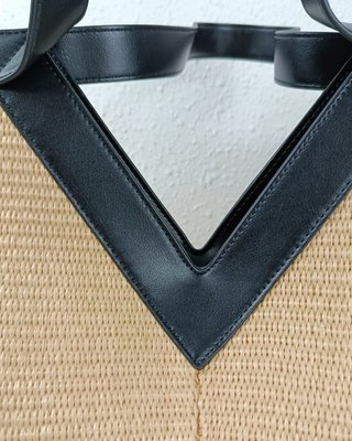 Bolso Tote Rafia Beige y Negro XXL