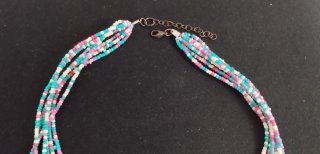 Collar multi-hilos de cuentas / Etnico / Ibicenco