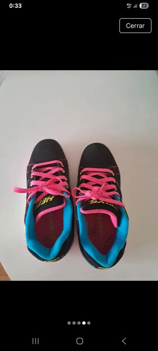 Zapatillas Heelys Negras y Rosas