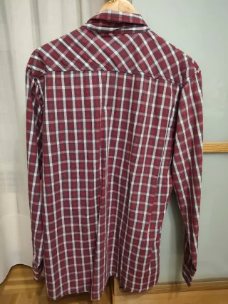 Camisa cuadros rojos y blanco