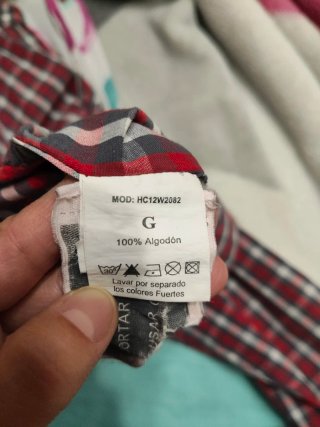 Camisa cuadros rojos y blanco