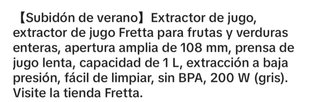Licuadora Fretta Extractor Jugos