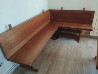 Conjunto mesa y banco madera