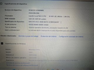 Portátil HP Pavilion dv6 Negro/Blanco