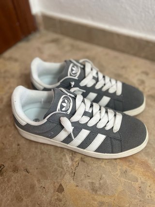 Zapatillas Adidas Campus Gris y Blanco