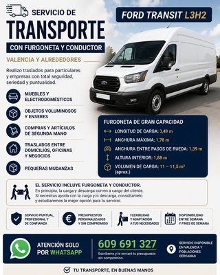 Transporte Con Furgoneta Y Conductor