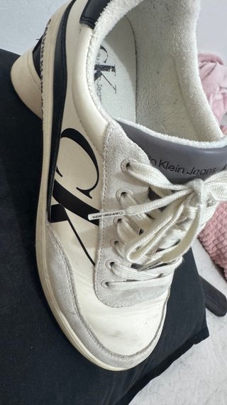 Zapatillas Calvin Klein Jeans Clásicas Blancas y N