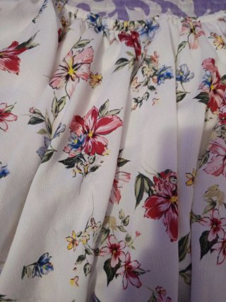Top floral sin tirantes talla única