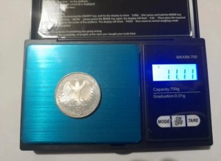 Moneda plata 5 marcos 1977