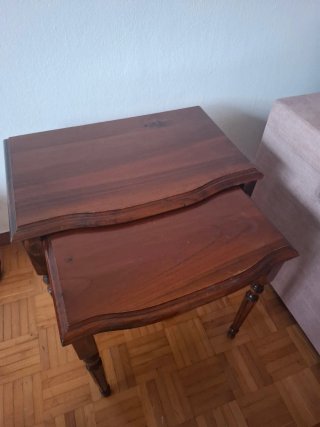 Tavolo ausiliario doppio in legno