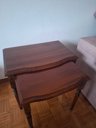 Tavolo ausiliario doppio in legno