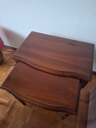 Tavolo ausiliario doppio in legno