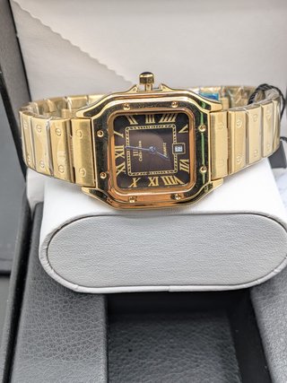 Orologio Stile Santos Dorato 34mm