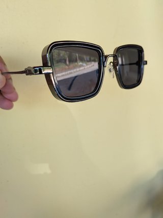 Occhiali da Sole Vintage Rettangolari Neri Unisex