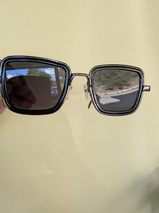 Occhiali da Sole Vintage Rettangolari Neri Unisex