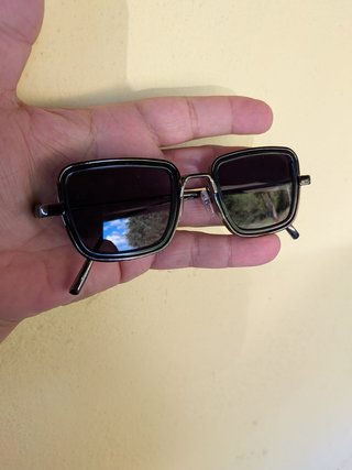 Occhiali da Sole Vintage Rettangolari Neri Unisex