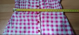 Mono Zara cuadros rosa y blanco Talla XS