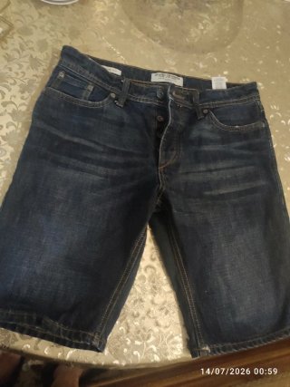 Pantalones cortos vaqueros azules
