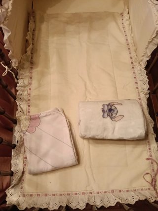 Cuna de madera estilo vintage completa