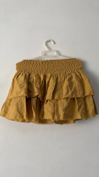 Falda amarilla volantes talla única