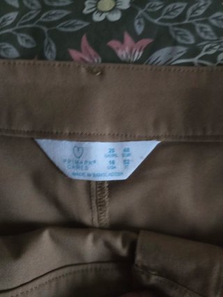 Falda pantalón marrón y azul