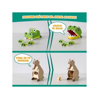 BONNYCO Puzzle 3D Animales Educativos Niños